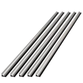 Fasade 47" Vinyl Large Profile Inside Corner Trim, Brush Aluminum, Package Of 5