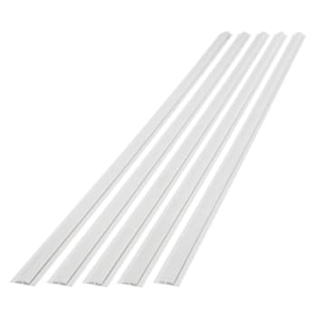 Fasade 47" Vinyl Divider Trim, Matte White, Package Of 5