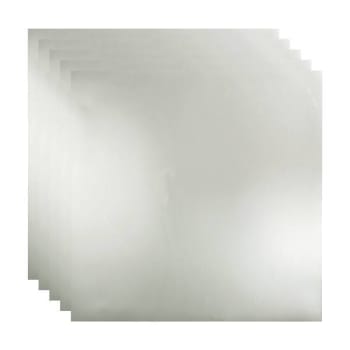 Fasade 2'x2' Flat Lay Ceiling Panel, Brushed Aluminum, Package Of 5