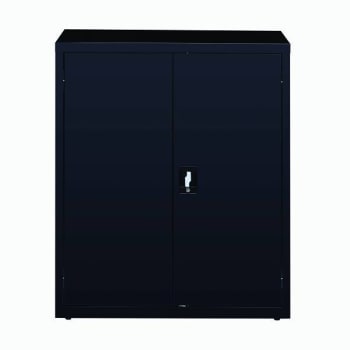 Hirsh Welded Steel Storage Cabinet With 2 Shelves, 18" D X 36" W X 42" H, Black