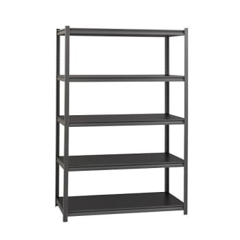 Image for Iron Horse 3200 Riveted Steel Shelving 5-Shelf Unit, 18" D X 48" W X 72" H, Gunmetal Gray / Black from HD Supply