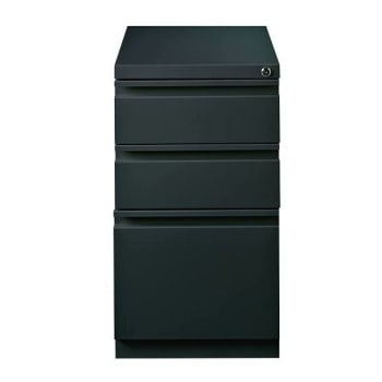 Image for Hirsh 20" Deep Mobile Pedestal File Cabinet 3 Drawer Box-Box-File, Letter Width, Charcoal from HD Supply