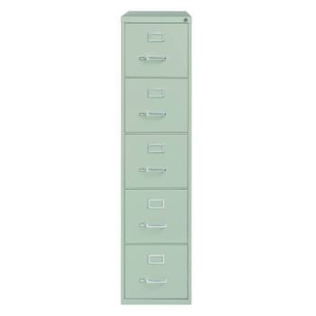Image for Hirsh 26.5" Deep 5 Drawer Letter Width Metal Vertical File Cabinet, Commercial Grade, Light Gray from HD Supply
