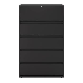 Image for Hirsh 42" Wide 5 Drawer Metal Lateral File Cabinet For Home And Office, Holds Letter, Legal And A4 Hanging Folders, Black from HD Supply