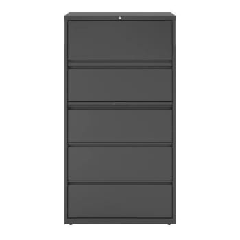 Image for Hirsh 36" Wide 5 Drawer Metal Lateral File Cabinet For Home And Office, Holds Letter, Legal And A4 Hanging Folders, Charcoal from HD Supply