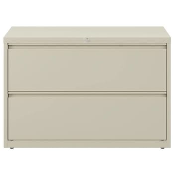 Image for Hirsh 42" Wide 2 Drawer Metal Lateral File Cabinet For Home And Office, Holds Letter, Legal And A4 Hanging Folders, Putty from HD Supply