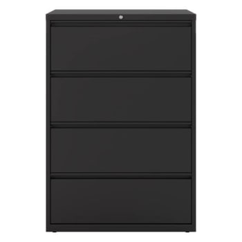 Image for Hirsh 36" Wide 4 Drawer Metal Lateral File Cabinet For Home And Office, Holds Letter, Legal And A4 Hanging Folders, Black from HD Supply