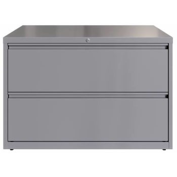 Image for Hirsh 42" Wide 2 Drawer Metal Lateral File Cabinet For Home And Office, Holds Letter, Legal And A4 Hanging Folders, Arctic Silve from HD Supply