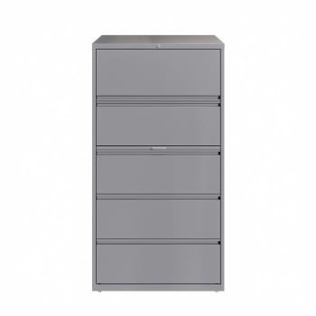 Image for Hirsh 36" Wide 5 Drawer Metal Lateral File Cabinet For Home And Office, Holds Letter, Legal And A4 Hanging Folders, Arctic Silve from HD Supply