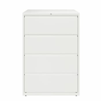 Image for Hirsh 36" Wide 4 Drawer Metal Lateral File Cabinet For Home And Office, Holds Letter, Legal And A4 Hanging Folders, White from HD Supply