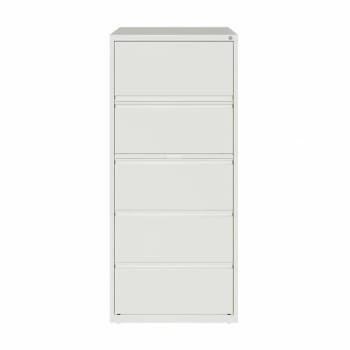 Image for Hirsh 30" Wide 5 Drawer Metal Lateral File Cabinet For Home And Office, Holds Letter, Legal And A4 Hanging Folders, White from HD Supply