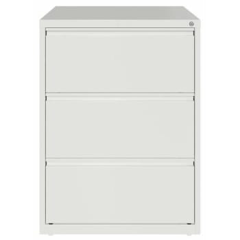 Image for Hirsh 30" Wide 3 Drawer Metal Lateral File Cabinet For Home And Office, Holds Letter, Legal And A4 Hanging Folders, White from HD Supply