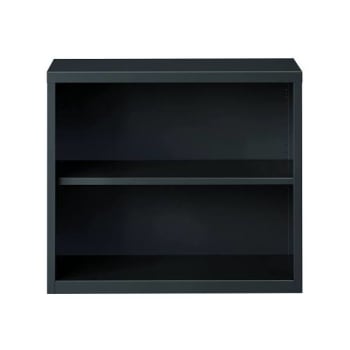 Image for Hirsh 2 Shelf Metal Bookcase, 30"es Height, Charcoal from HD Supply