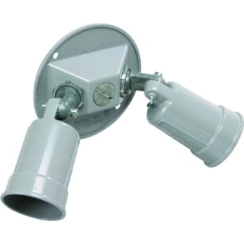 Hubbell Two-Light Par 38 Lamp Holder Cast Aluminum Gray