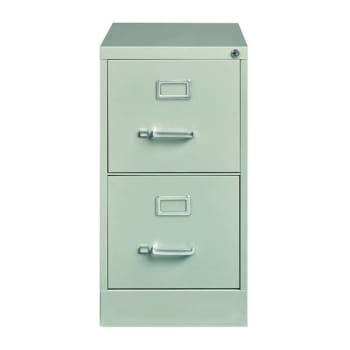 Image for Hirsh 26.5" Deep 2 Drawer Letter Width Vertical File Cabinet, Commercial Grade, Light Gray from HD Supply