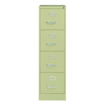 Image for Hirsh 25" Deep 4 Drawer Letter Width Metal Vertical File Cabinet, Commercial Grade, Putty from HD Supply