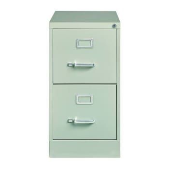 Image for Hirsh 25" Deep 2 Drawer Letter Width Metal Vertical File Cabinet, Commercial Grade, Light Gray from HD Supply