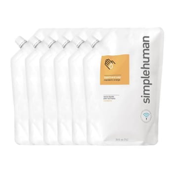 Image for Simplehuman Moisturizing Liquid Hand Soap Refill Pouch Mandarin Orange Case Of 6 from HD Supply