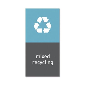 Simplehuman Recycling Magnetic Labels - Mix Recyling - 4" X 8"