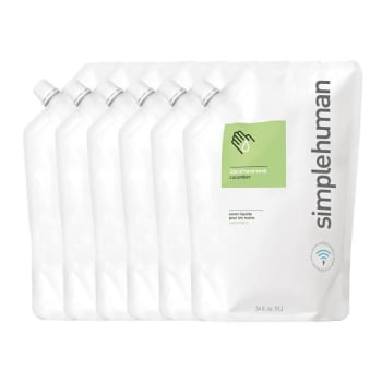 Image for Simplehuman Moisturizing Liquid Hand Soap Refill Pouch Cucumber 34 Oz Case Of 6 from HD Supply