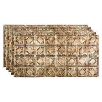 Image for Fasade 2'x4' Traditional #4 Glue Up Ceiling Panel, Bermuda Bronze, Package Of 5 from HD Supply