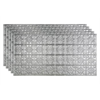 Image for Fasade 2'x4' Traditional #1 Glue Up Ceiling Panel Brushed Aluminum, Package Of 5 from HD Supply
