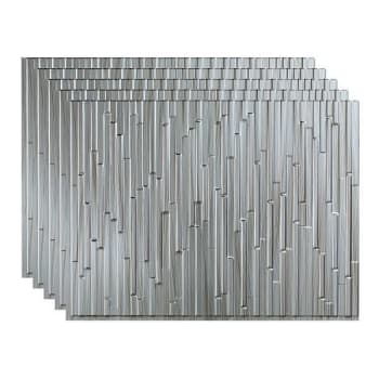 Image for Fasade 18x24 Skyline Backsplash Panel, Brushed Steel, Package Of 5 from HD Supply