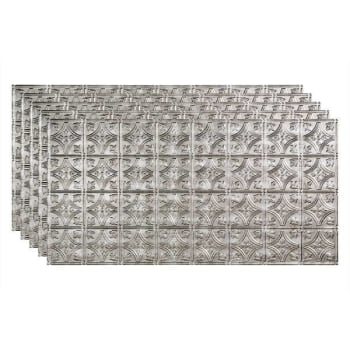 Image for Fasade 2'x4' Traditional #1 Glueup Ceiling Panel Crosshatch Silver, Package Of 5 from HD Supply