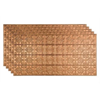 Image for Fasade 2'x4' Traditional #1 Glue Up Ceiling Panel, Polished Copper, Package Of 5 from HD Supply