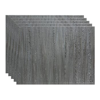 Fasade 18x24 Rain Backsplash Panel, Brushed Steel, Package Of 5
