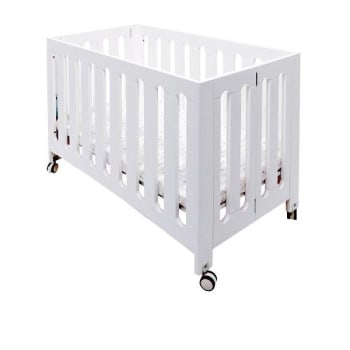 Image for Coverplay Caden Wood Folding Crib Designed For Small Spaces In White from HD Supply