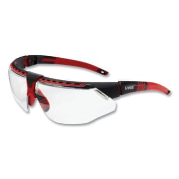 Image for Honeywell Uvex Avatar Safety Glasses Red/black Polycarbonate Frame Clear Polyc from HD Supply
