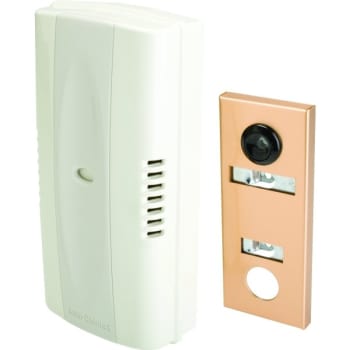 Image for Newhouse Hardware Two-Note Mechanical Door Chime With One-Way Wide Viewing Lens from HD Supply