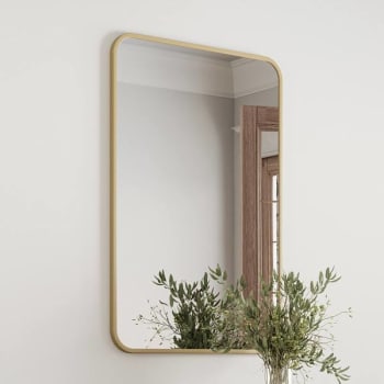 Image for Design House Isla Rounded Corner Wall Mirror With Gold Frame, 36" By 24" from HD Supply