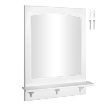 Image for Design House Concord Wooden Wall Mirror With Shelf In White, 31" By 24" from HD Supply