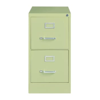 Image for Hirsh 25" Deep 2 Drawer Letter Width Metal Vertical File Cabinet, Commercial Grade, Putty from HD Supply