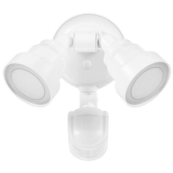Image for Globe Electric Wired Motion Led Security Twin Head White Plastic from HD Supply
