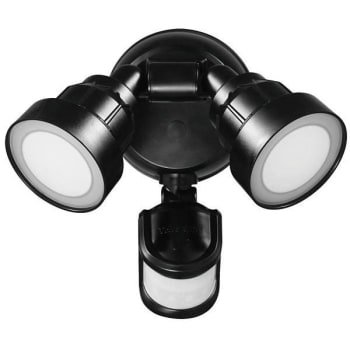 Image for Globe Electric Wired Motion Led Security Twin Head Black Plastic from HD Supply