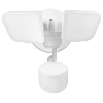 Image for Globe Electric Wired Motion, Led Security Twin Head Wifi White Plastic from HD Supply