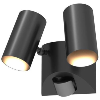 Image for Globe Electric Wired Motion Led Security Asl Twin Head Black Diecast from HD Supply