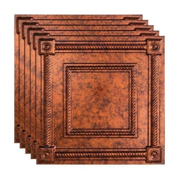 Image for Fasade 2'x2' Coffer Lay Ceiling Panel, Moonstone Copper, Package Of 5 from HD Supply