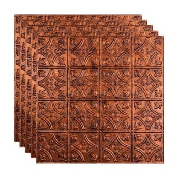 Image for Fasade 2'x2' Traditional #1 Lay Ceiling Panel, Moonstone Copper, Package Of 5 from HD Supply