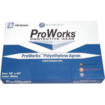 Image for Proworks 28" X 46" 2.0 Mil Polyethylene Apron "white Case Of 500 from HD Supply