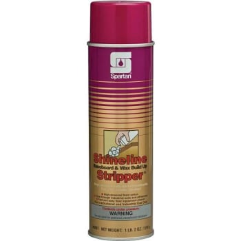 Spartan Shineline Baseboard/Wax Build-Up Stripper, Lemon Scent, 18oz Aerosol Can, Case Of 12