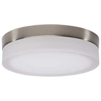 Image for Satco Pi 9in Led Flush Mount Bn Finish Frosted Etched Glass Cct Selectable 120v from HD Supply