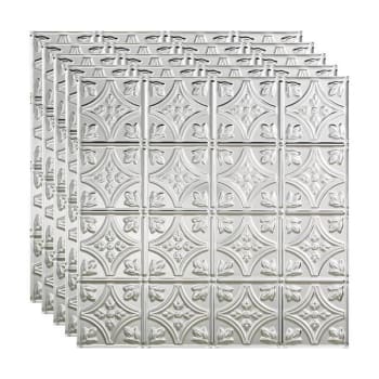 Image for Fasade 2'x2' Traditional #1 Lay Ceiling Panel, Brushed Aluminum, Package Of 5 from HD Supply
