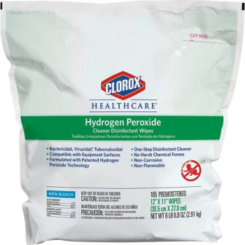 Image for Clorox Healthcare 185-Count Hydrogen Peroxide Cleaner Wipes Refill Case Of 370 from HD Supply