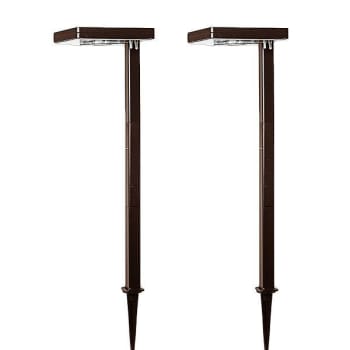 Gama Sonic Contemporary Square Solar Led Pathway Light, Bronze, Package Of 2