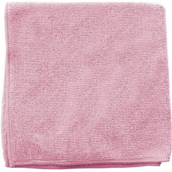 Image for Rubbermaid Commercial Light Com Pink 12" X 12" Microfiber Cloth Case Of 288 from HD Supply