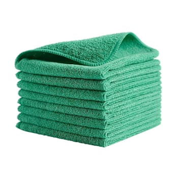 Rubbermaid Commercial HYGEN R-40 Recycled Microfiber Cloths, 12 In. X 12 In., Green, 288-Case